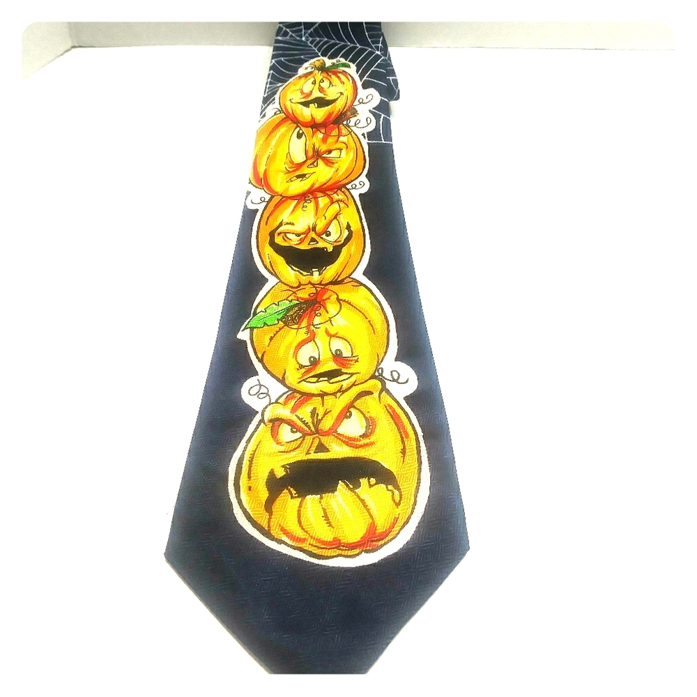 Halloween Neck Tie Pumpkin 58in x 4in